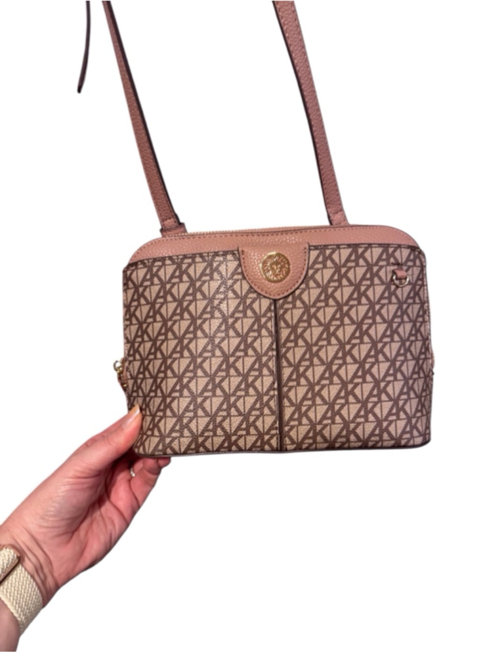 Women's Anne Klein Crossbody Bag Small Brown Pink